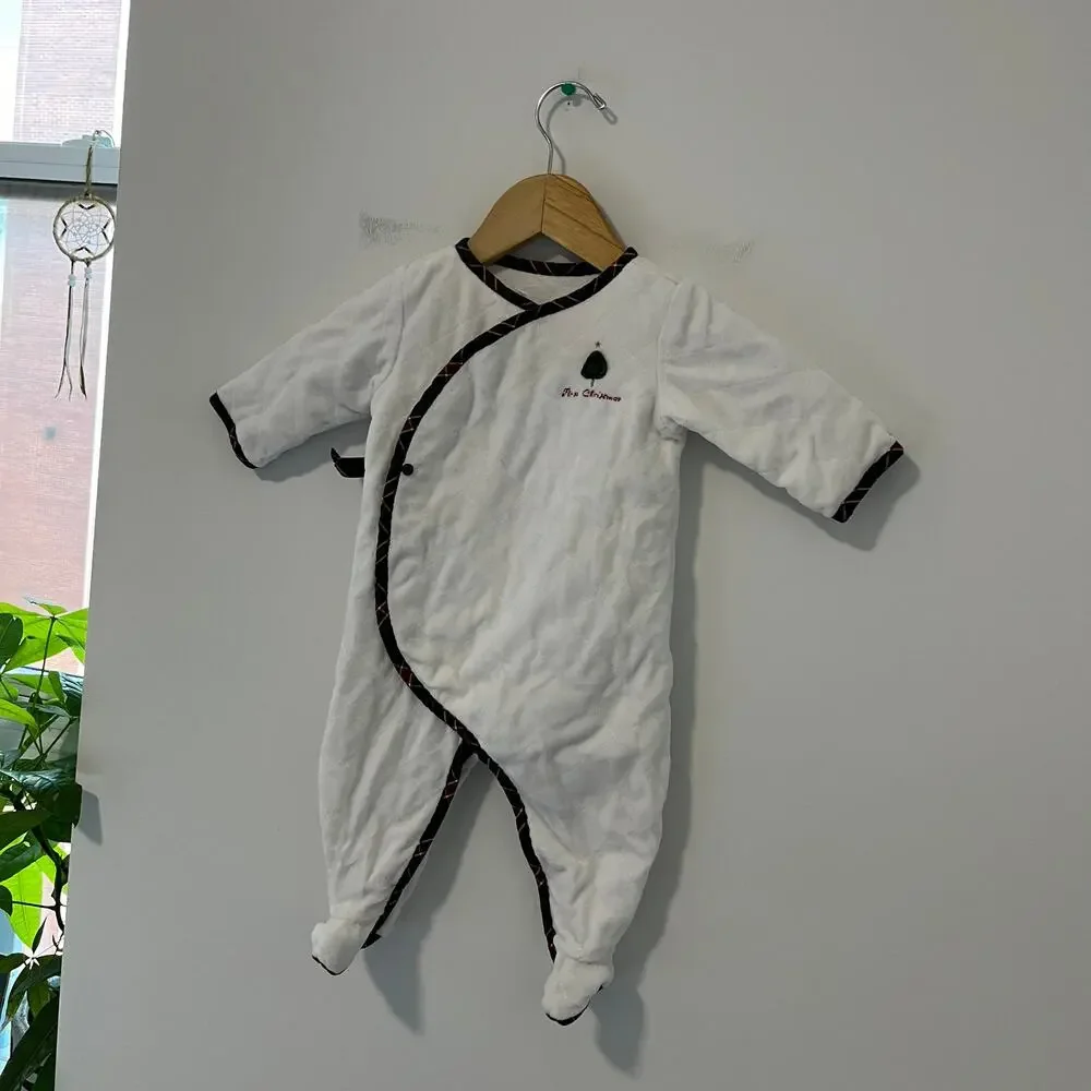 Janie and Jack Baby's First Christmas Velour Sleep Sack Size 6-9 Months